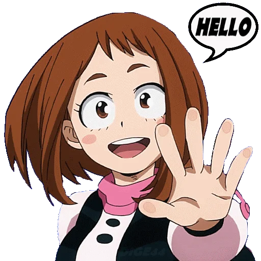 Sticker from the "OCHAKO URARAKA" sticker pack