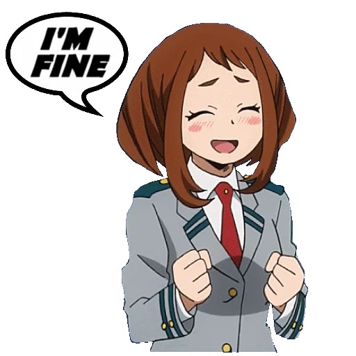 Стикер из набора "OCHAKO URARAKA"