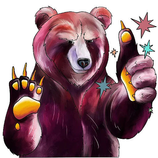 Sticker from the "Bear" sticker pack