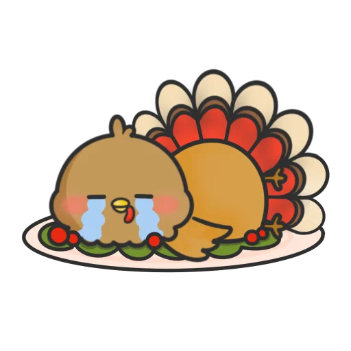 Sticker Thanksgiving Turkey