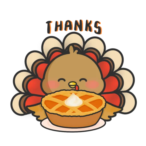 Sticker Thanksgiving Turkey