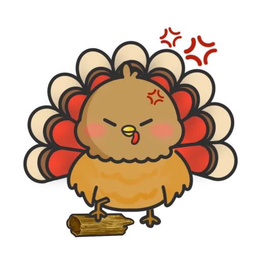 Sticker Thanksgiving Turkey