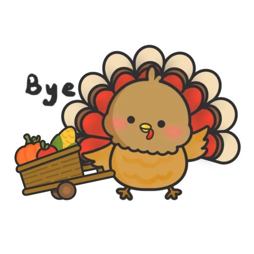 Sticker Thanksgiving Turkey