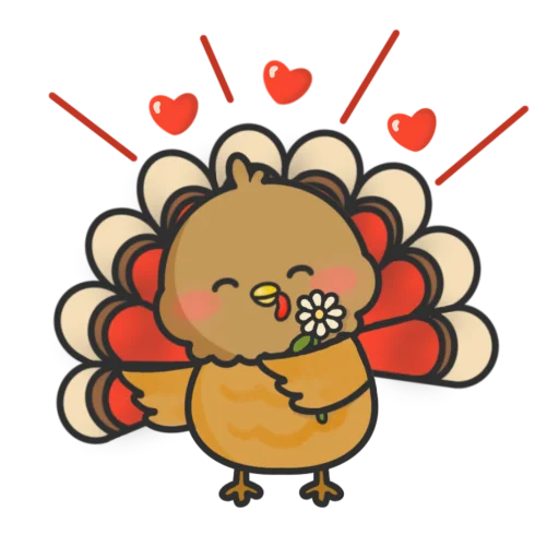 Sticker Thanksgiving Turkey