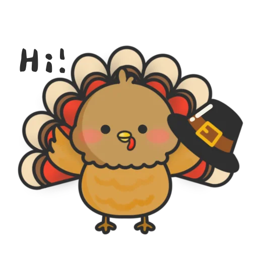 Sticker Thanksgiving Turkey