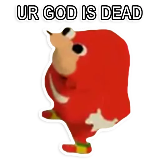 Sticker from the "Uganda Knuckles" sticker pack