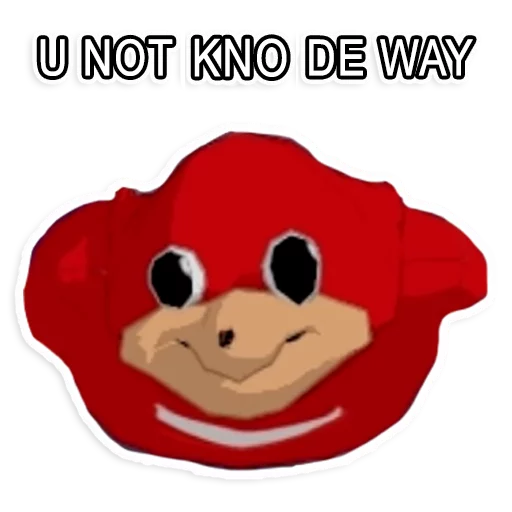 Sticker from the "Uganda Knuckles" sticker pack