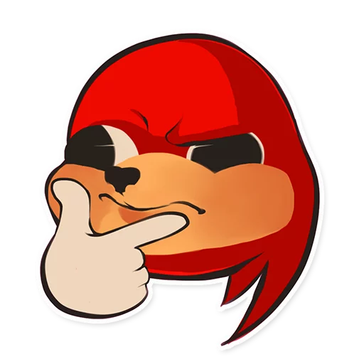 Sticker from the "Uganda Knuckles" sticker pack