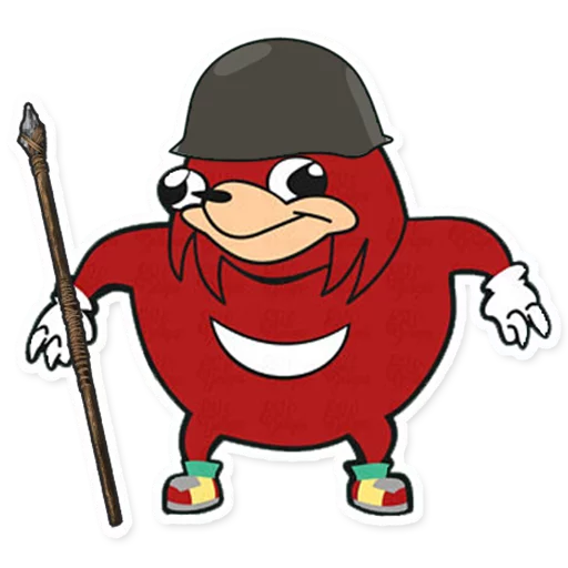 Sticker from the "Uganda Knuckles" sticker pack