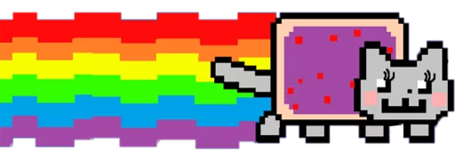 Стикер из набора "Nyan Cat"