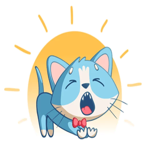 Sticker from the "Котенок Том" sticker pack