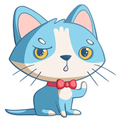 Sticker from the "Котенок Том" sticker pack