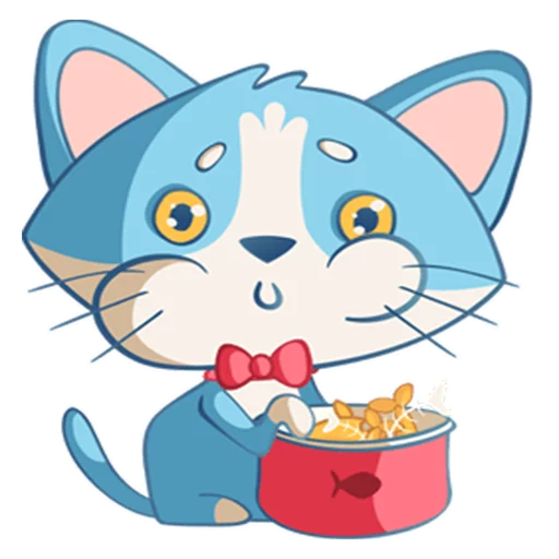 Sticker from the "Котенок Том" sticker pack