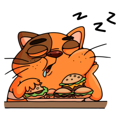 Sticker from the "Кот Бутерброд | Sandwicat" sticker pack