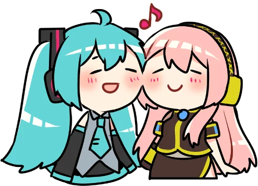 Sticker Hatsune Miku & Megurine Luka