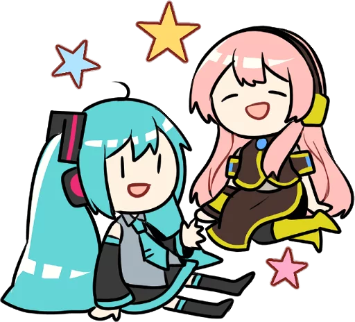 Sticker Hatsune Miku & Megurine Luka