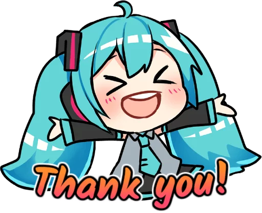 Sticker from the "Hatsune Miku & Megurine Luka" sticker pack