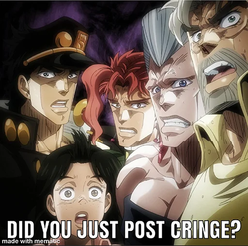 Sticker Jojo cringe 3