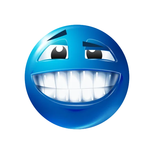 Sticker from the "blue emoji" sticker pack