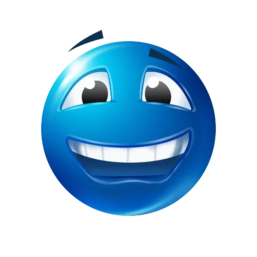 Sticker from the "blue emoji" sticker pack