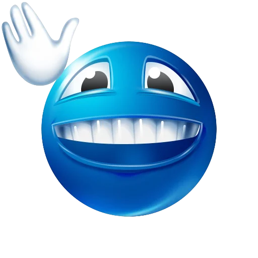 Sticker from the "blue emoji" sticker pack