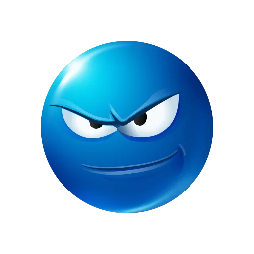 Sticker from the "blue emoji" sticker pack