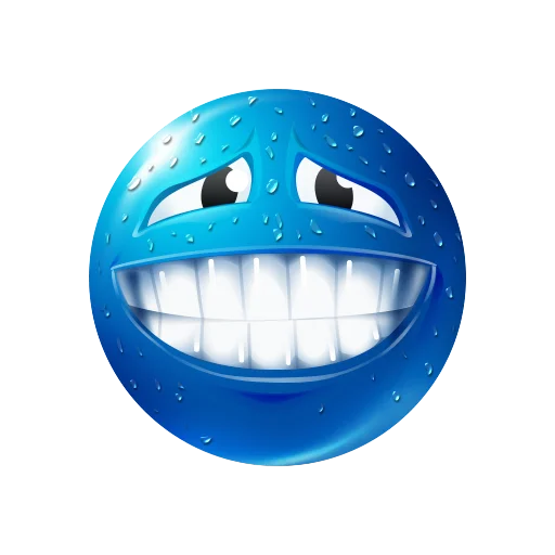 Sticker from the "blue emoji" sticker pack