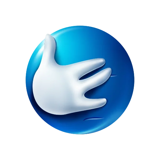 Sticker from the "blue emoji" sticker pack