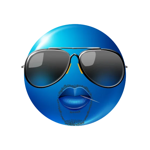 Sticker from the "blue emoji" sticker pack