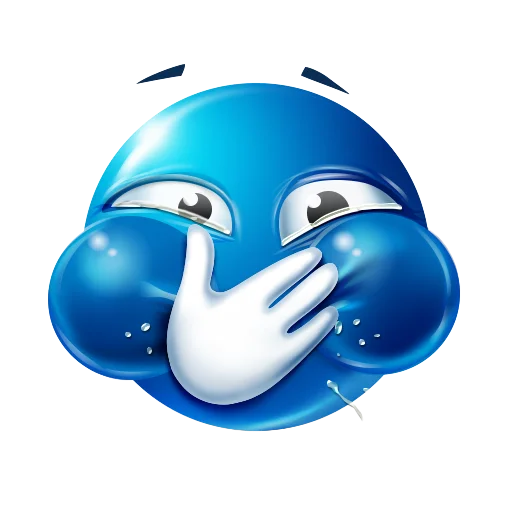 Sticker from the "blue emoji" sticker pack