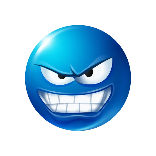 Sticker from the "blue emoji" sticker pack