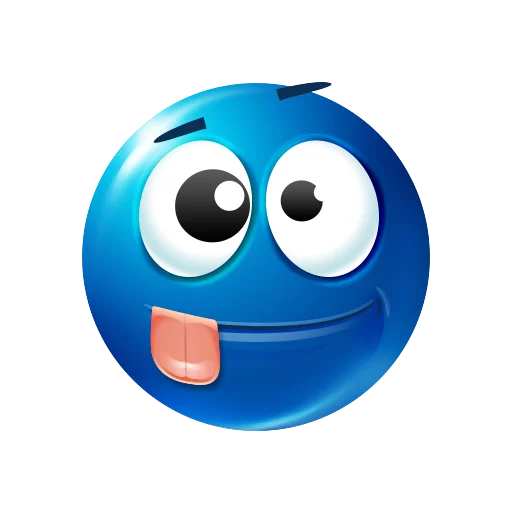 Sticker from the "blue emoji" sticker pack