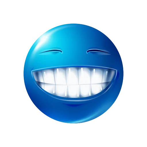 Sticker from the "blue emoji" sticker pack