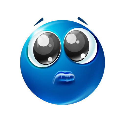 Sticker from the "blue emoji" sticker pack