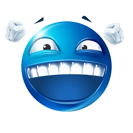 Sticker from the "blue emoji" sticker pack