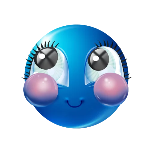 Sticker from the "blue emoji" sticker pack