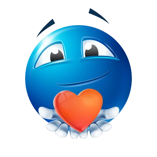 Sticker from the "blue emoji" sticker pack