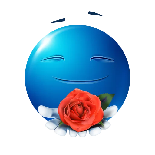 Sticker from the "blue emoji" sticker pack