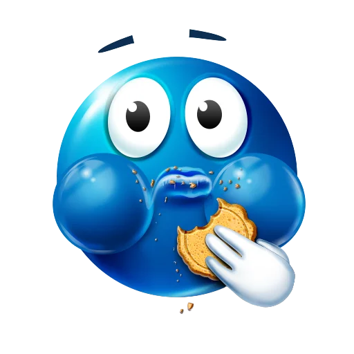 Sticker from the "blue emoji" sticker pack