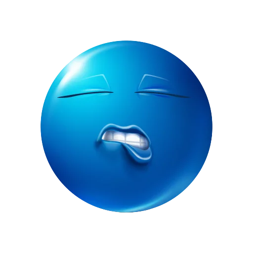 Sticker from the "blue emoji" sticker pack