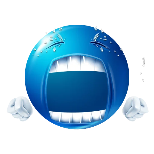 Sticker from the "blue emoji" sticker pack