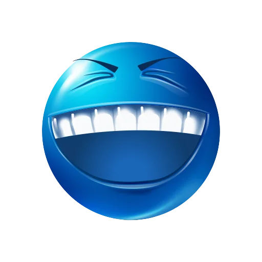 Sticker from the "blue emoji" sticker pack