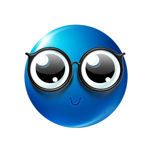 Sticker from the "blue emoji" sticker pack