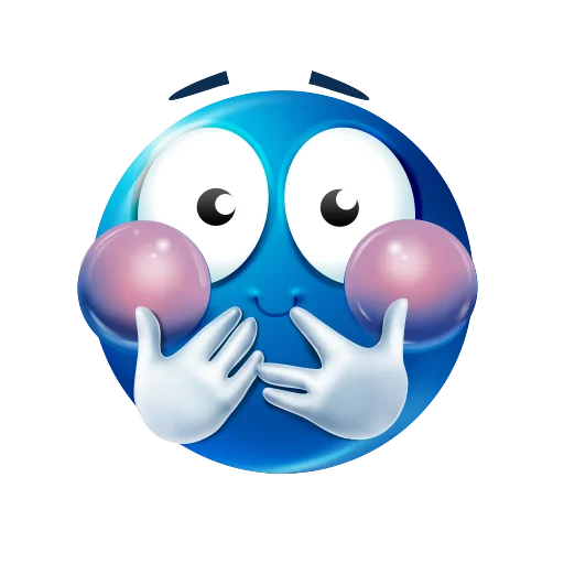 Sticker from the "blue emoji" sticker pack