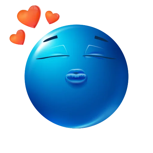 Sticker from the "blue emoji" sticker pack