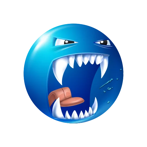 Sticker from the "blue emoji" sticker pack