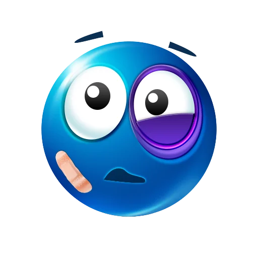 Sticker from the "blue emoji" sticker pack