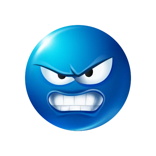 Sticker from the "blue emoji" sticker pack