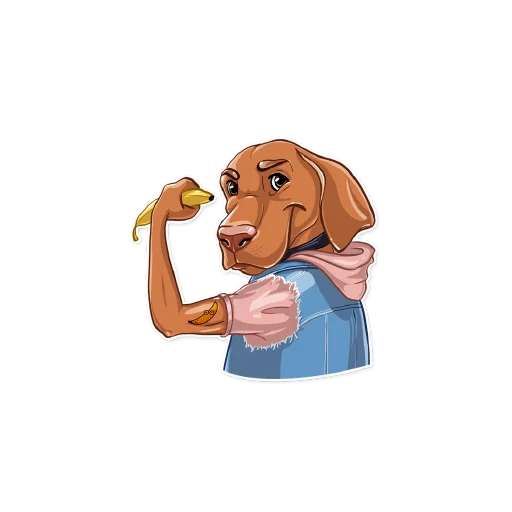 Sticker from the "bananadog" sticker pack