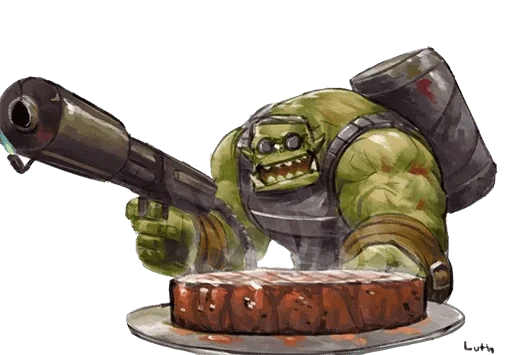 Sticker from the "WH40K Orcs —" sticker pack